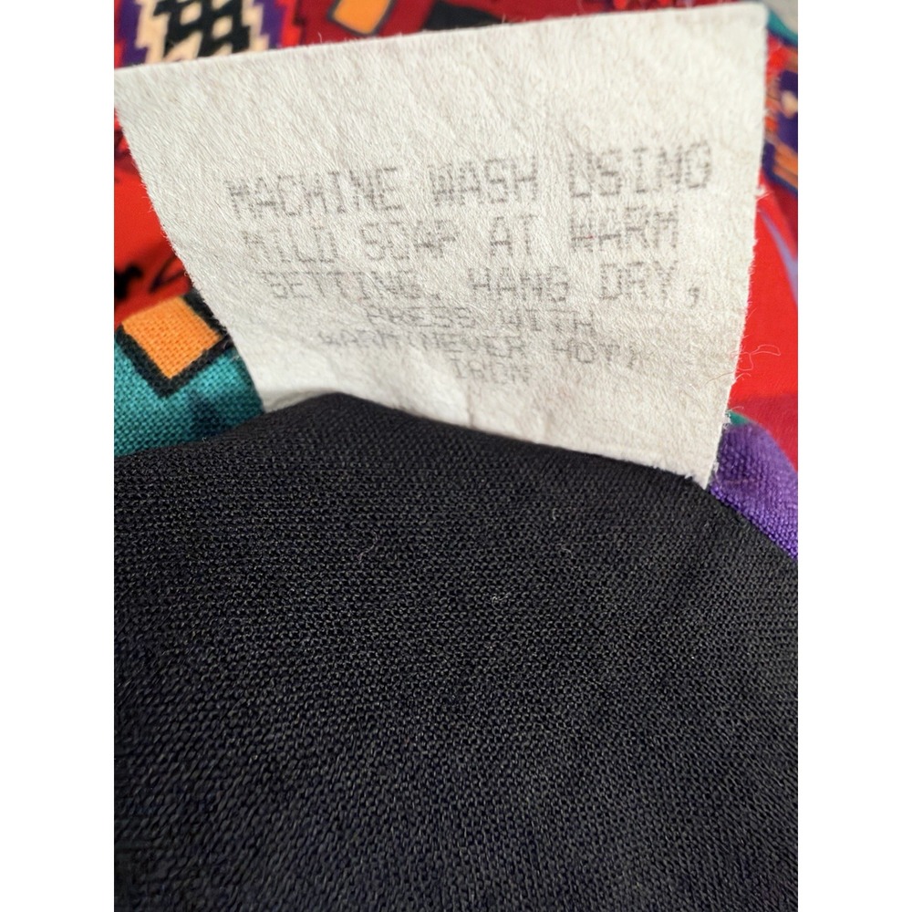 Vintage Desert West Sherry Holt Southwestern Vest M/L Western Boho USA Cotton - Picture 7 of 7